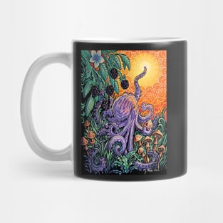 Blackberry Octopus in the mushroom patch Mug